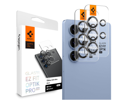 Szkło i folia ochronna SPIGEN Optik Pro Glas.Tr ”Ez Fit” 2-Pack do Galaxy S25 Ultra AGL09084
